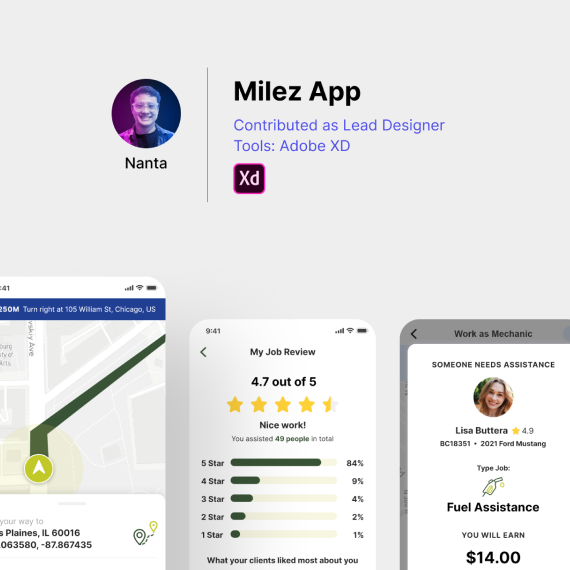 Milez App UI